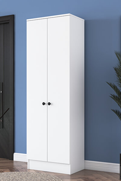 Rani Mobilya Rani P6 Ayakkabılık Portmanto 7 Raflı Çok Amaçlı Dolap Beyaz M13