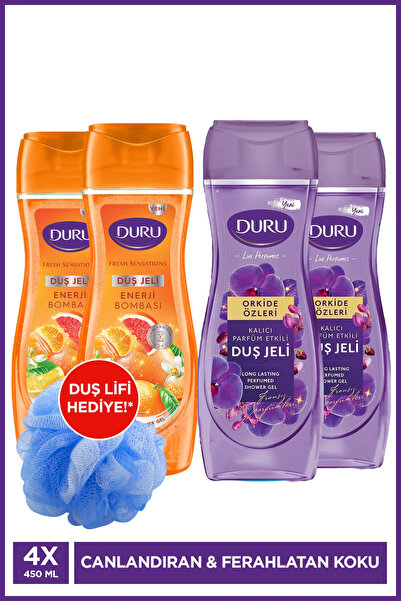 Duru Fresh Sensations Enerji Bombası & Lux Perfumes Orkide 4x450 Ml