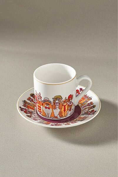 Karaca Latli 6-Person Coffee Cup Set 80 ml