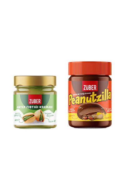 Züber Antep Fıstığı Kreması 200 g + Peanutzilla Kakaolu Fıstık Kreması 315 g