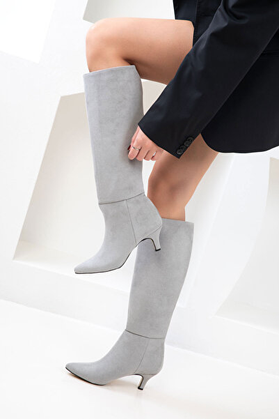 SOHO Сірі замшеві жіночі черевики та ботильйони 17676
