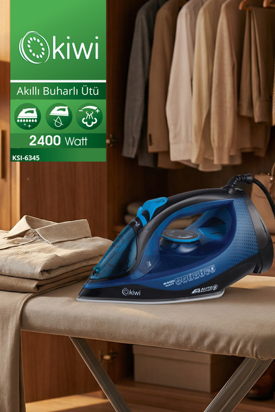 Kiwi 2400 W Ceramic Soleplate Steam Iron KSI-6345