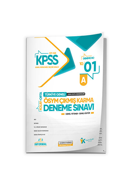 İnformal Yayınları 2026 KPSS ÖSYM Arşivi Çıkmış Soru Karma Genel Yetenek Gene...