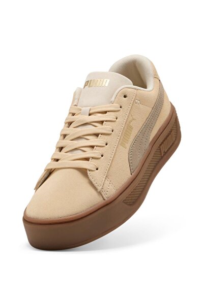 Puma Smash Platform V3 Sd Kadın Krem Spor Ayakkabı