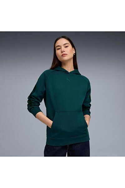 Puma Γυναικείο φούτερ με κουκούλα ESSENTIALS ELEVATED από σατέν