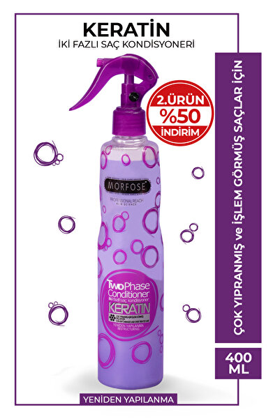 Morfose Çift Fazlı Keratin İçerikli Fön Suyu 400 ml