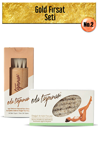Eda Taşpınar Gold Fırsat Seti No.2 Kırışıklı Giderici Doğal Yüz Fırçası & Doğ...
