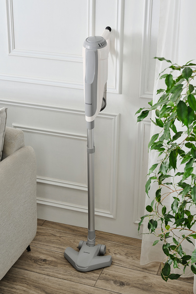 HOMEND Dustroyer 1272H 2 in 1 Metal Borulu Kablolu Dikey Süpürge Beyaz Gri