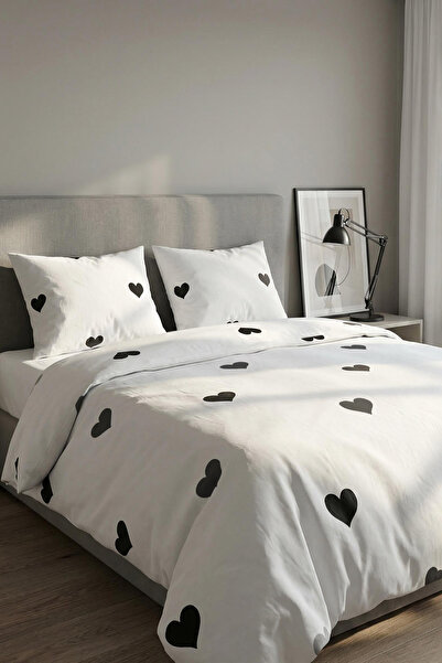 TRENDYOLMİLLA HOME Sada dvou povlaků na přikrývku Easy-Iron Heart TPHAW26CKN00019