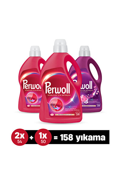 Perwoll Hassas Bakım Sıvı Deterjan 3'lü set : x2 Renkli 2.97L, x1 Çiçek Cazib...