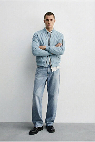 ablukaonline Ανδρικό μπουφάν Blue Basic Bomber