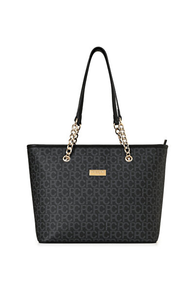 Pierre Cardin Siyah Büyük Alfabe Kadın Omuz Cantası 05PO22Y1546