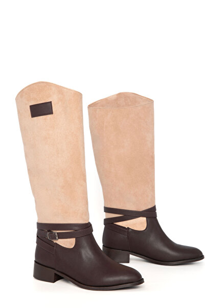 SOHO Kahve-Ten Süet Kadın Çizme 21215