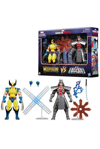 Hasbro Marvel Legends Gamerverse Wolverine vs Marvel's Silver Samurai (Retro ...
