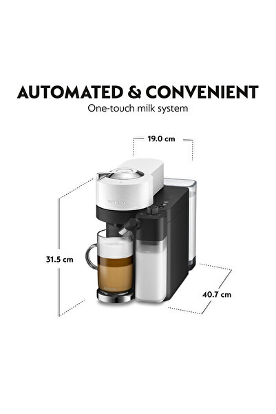 Nespresso Vertuo Lattissima GDV5 Capsule Coffee Machine, Automatic Milk System, 1.6 L, White