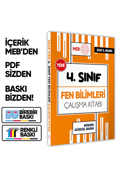 Karakutu Yayınları 2026 MEB ÖDM İlkokul 4.Sınıf FEN BİLİMLERİ Çalışma Kitabı ...