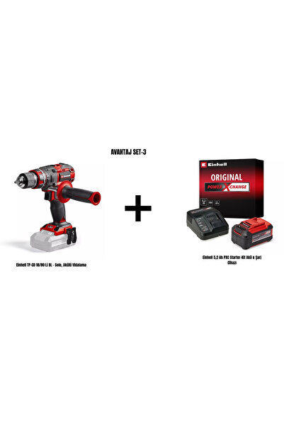 Einhell Avantaj Set-3 (Einhell TP-CD 18/80 Li BL Akülü Vidalama+Einhell 5,2 A...