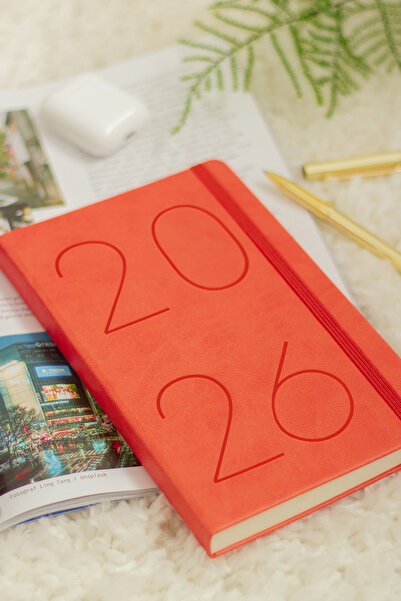 Matt Notebook 2026 Year 13X21 cm Daily Agenda Orange