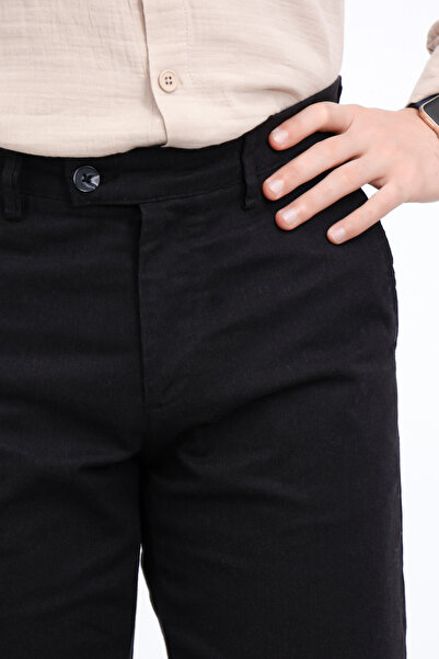 Trendyol Collection Μαύρο ανδρικό υφαντό παντελόνι TMNAW26PL00032