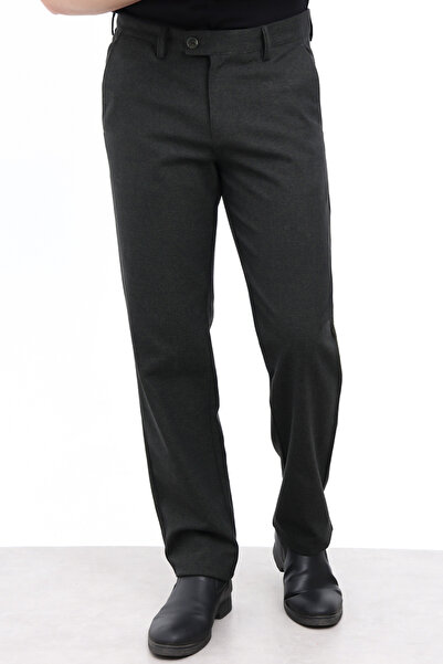 Trendyol Collection Ανδρικό υφασμάτινο παντελόνι Anthracite TMNAW26PL00028