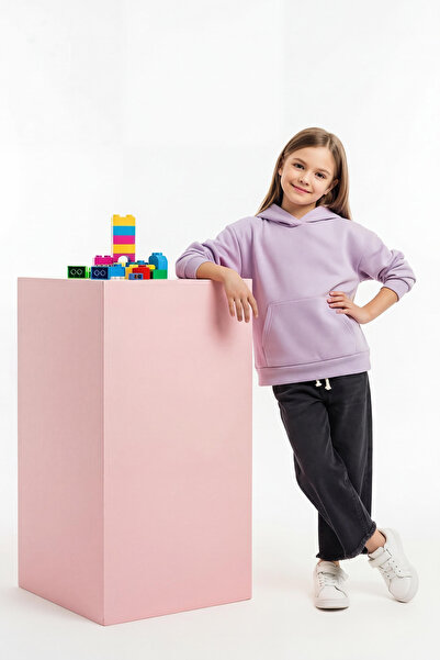 TRENDYOLKIDS Black 100% Cotton Adjustable Elastic Cord Girl's Denim Jeans Tkdaw26Je00009