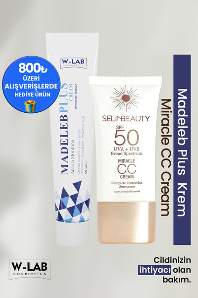 W-Lab Kozmetik Madeleb Plus Krem 50 ml ve Selin Beauty  Cc Krem 50 ml Set