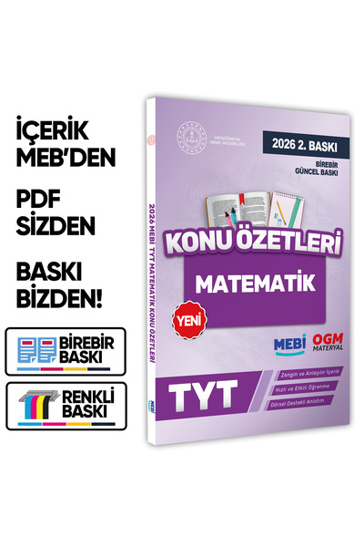 Karakutu Yayınları 2026 YKS-TYT MEBİ-OGM Matematik Pratik Konu Özet Kitabı RE...