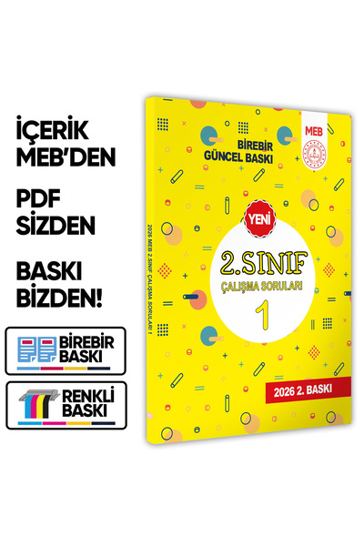Karakutu Yayınları 2026 MEB İlkokul 2.Sınıf Çalışma Soruları 1 Tüm Dersler Ka...