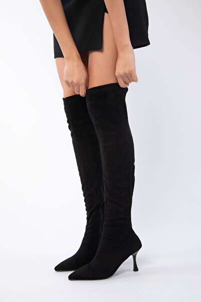 SOHO Black Suede Women's Boots 21224