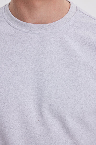 Tudors Ανδρικό σετ αθλητικής φόρμας από βαμβακερό 2 νήματα με μαλακή υφή με λαιμόκοψη γκρι