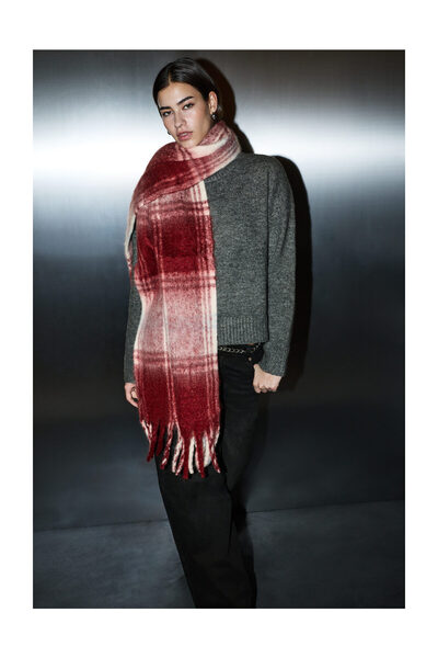 LEFTIES Woman Thick Plaid Foam Handkerchief