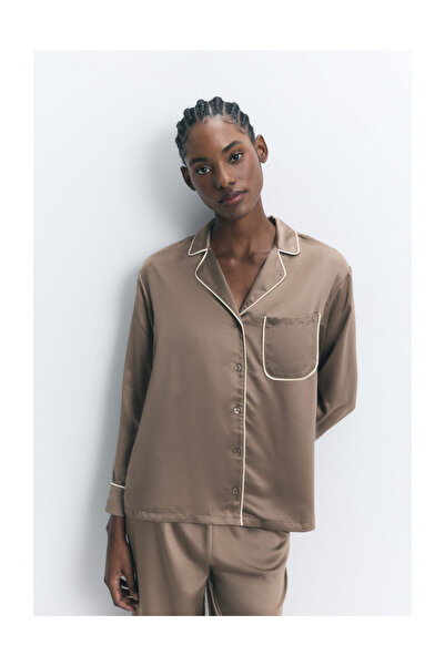 LEFTIES Woman Pajamas Satin Shirt M/L Pants L