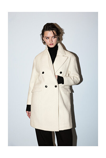 LEFTIES Woman Fantasy Loop Midi Wool Coat