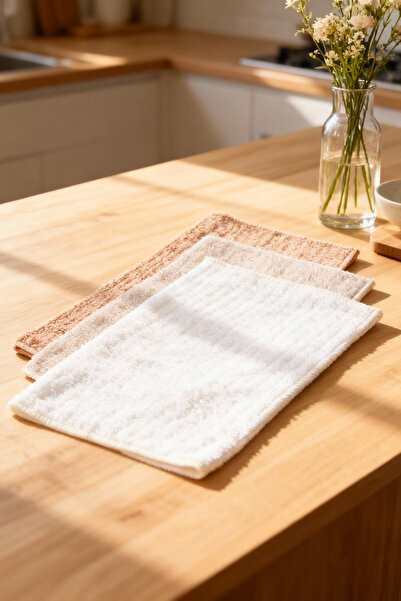 TRENDYOLMİLLA HOME منشفة تنظيف من الألياف الدقيقة مكونة من 3 قطع/منشفة تجفيف للمطبخ 30x30 سم TPHAW26MH00005