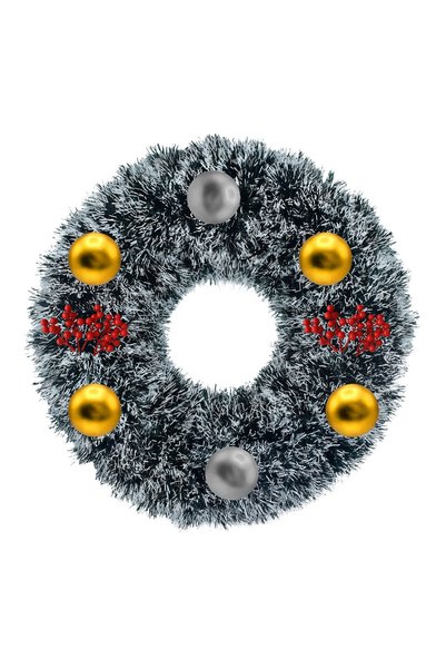 Waldern Ornament pentru ușă de Anul Nou 45 cm Ornament decorativ de Anul Nou
