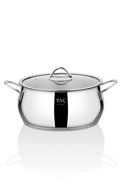 Taç وعاء طهي عميق من الفولاذ بقاعدة حثية 28 سم