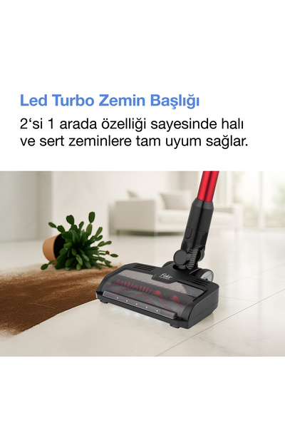 Fakir Inovator 6157 Kablosuz Süpürge 350W BLDC Motor 3 Kademe 60 dk LED Başlıklı Süpürge
