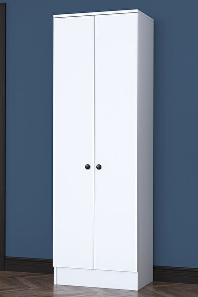 Rani Mobilya Rani P6 Modern Kapaklı Portmanto Askılık Vestiyer Beyaz M14