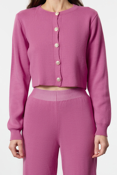 Trendyol Collection Pink Crop kötöttáru alsó-felső szett TWOAW25AU00026