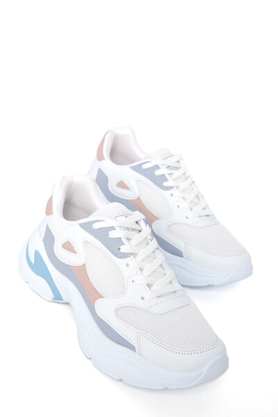 SOHO Bílo-pudrovo-modré dámské tenisky 18147