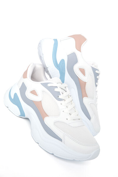 SOHO Bílo-pudrovo-modré dámské tenisky 18147