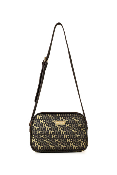 Pierre Cardin حقيبة كروس نسائية من Coffee Tram Alphabet 05PO22Y1536