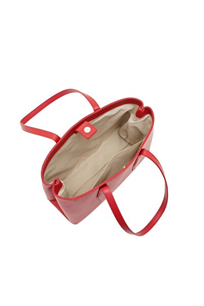 Desa Γυναικεία δερμάτινη τσάντα ώμου Drake Red