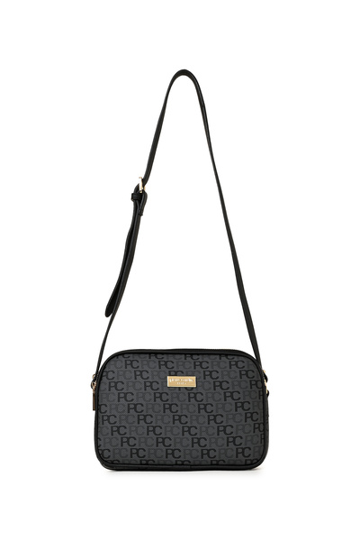 Pierre Cardin حقيبة كروس نسائية من أنثراسايت ترامل أبجدية 05PO22Y1536