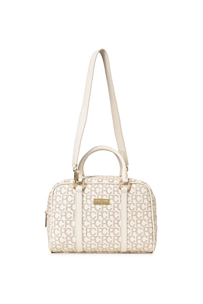 Pierre Cardin Beige Large Alphabet Women's Shoulder Bag 05Po22Y1557