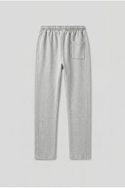 ablukaonline Ανδρική φόρμα πλυσίματος με ελαστική μέση κανονική εφαρμογή ανοιχτό γκρι