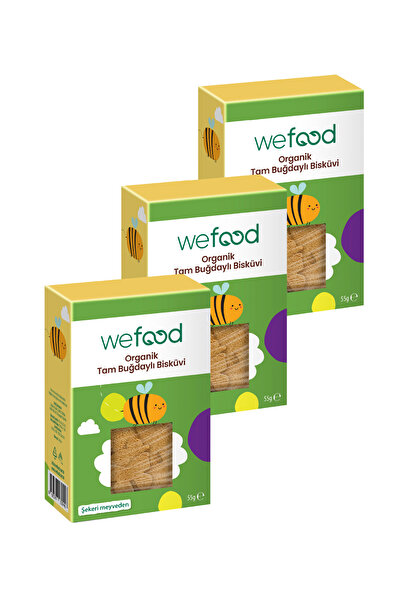 Wefood Kids Organik Tam Buğdaylı Bisküvi 55 gr 5'li