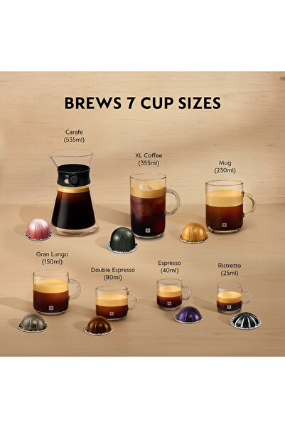 Nespresso Vertuo Lattissima GDV5 Capsule Coffee Machine, Automatic Milk System, 1.6 L, Black