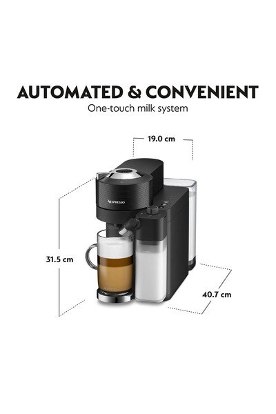 Nespresso Vertuo Lattissima GDV5 Capsule Coffee Machine, Automatic Milk System, 1.6 L, Black