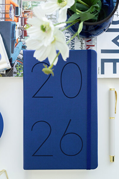 Matt Notebook 2026 Έτος 13x21 cm Ημερήσια Ατζέντα Navy Blue